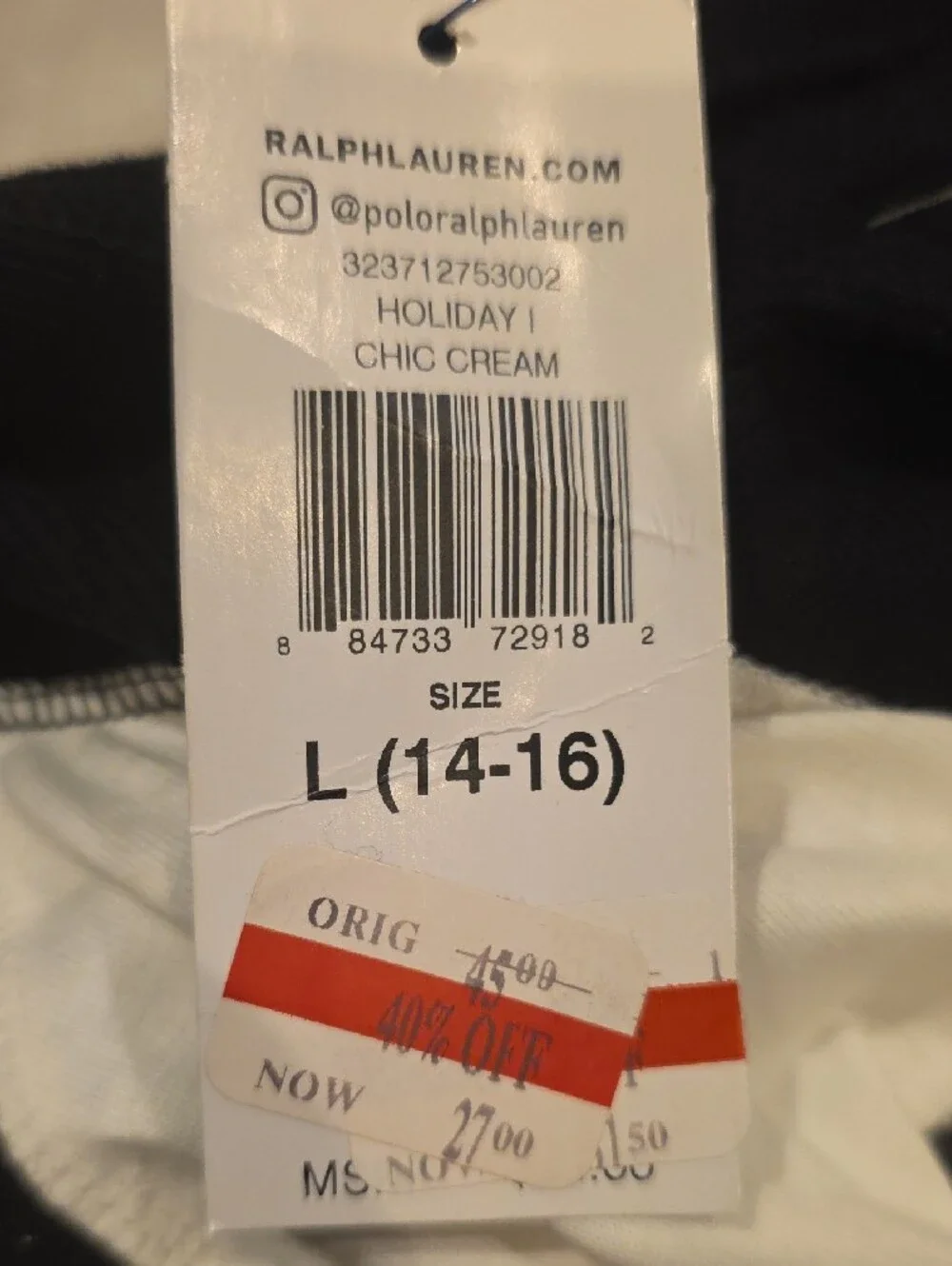 Ralph Lauren Kids Black & White Number 15 Hooded Sweatshirt